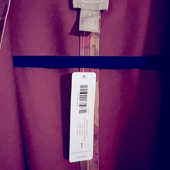 Chico’s Brand NWT Faux Suede Peplum Jacket Size 1 - Picture 2 of 3